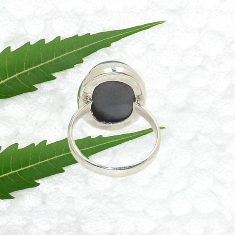 925 Solid Sterling Silver Hematite Gemstone Ring - Image 2