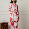 Crimson Blossom Printed Co-ord Set - Wholesale Garments