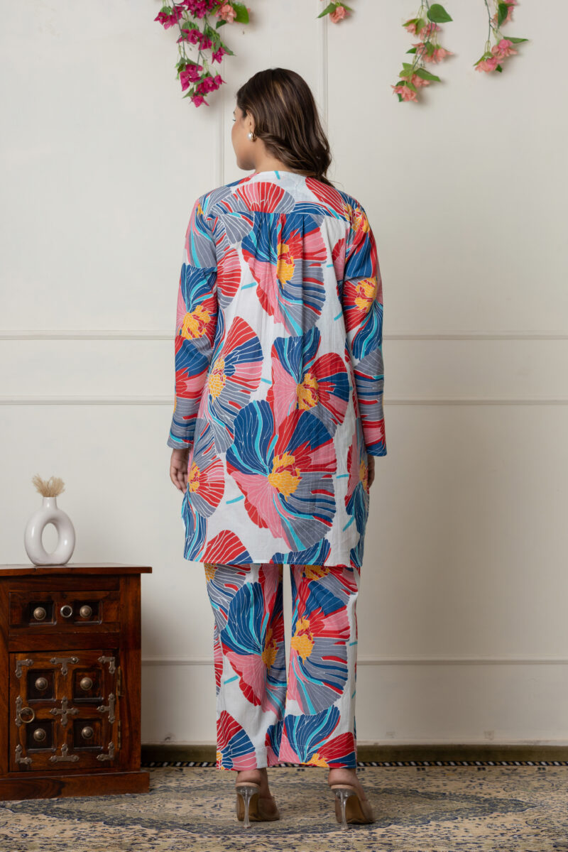 Blue Botanical Printed Co-Ord Set - Image 7